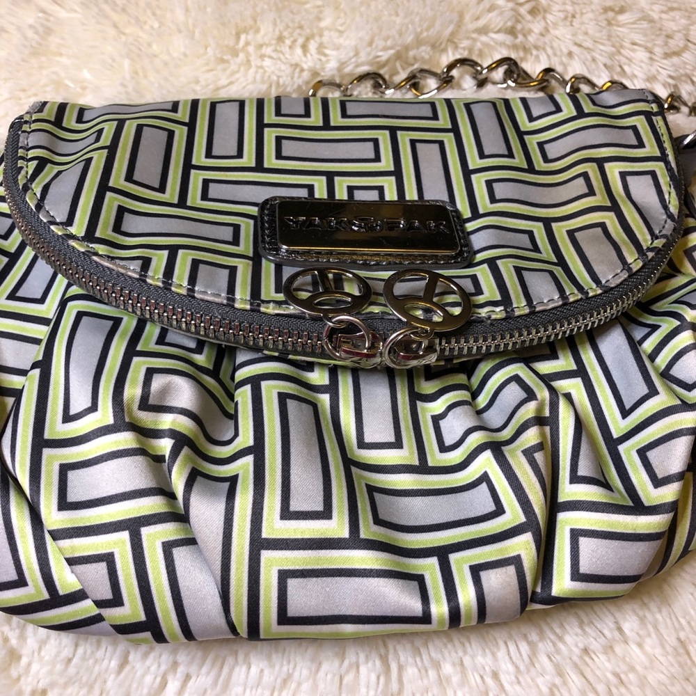 Yak Pak Crossbody with Green Boarded Squares